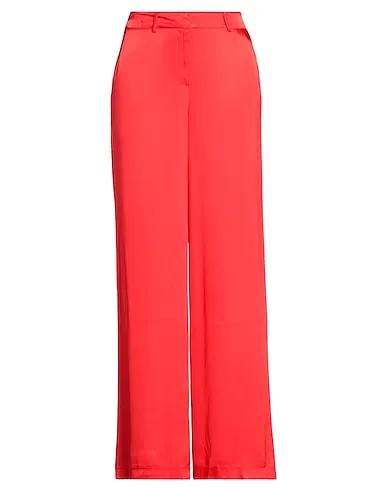 Red Satin Casual pants