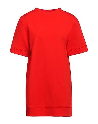 Red Sweatshirt Short dress