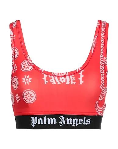 Red Synthetic fabric Crop top