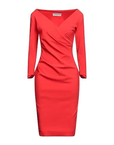 Red Synthetic fabric Midi dress