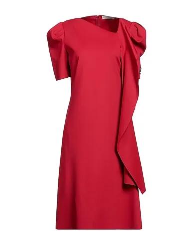 Red Synthetic fabric Midi dress