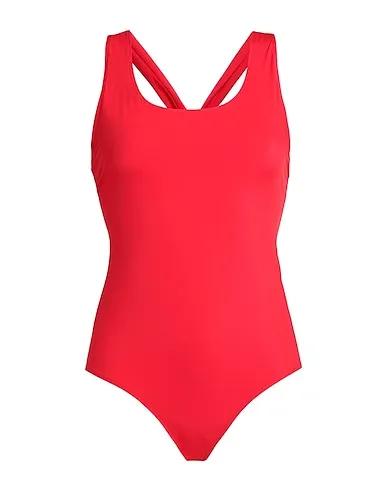 Red Synthetic fabric One-piece swimsuits