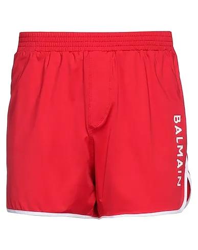 Red Synthetic fabric Shorts & Bermuda