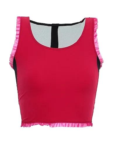 Red Synthetic fabric Top