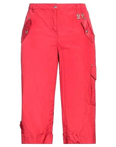 Red Techno fabric Cropped pants & culottes