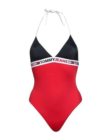 Red Techno fabric One-piece swimsuits