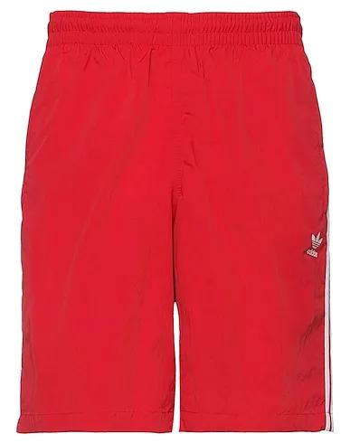 Red Techno fabric Shorts & Bermuda