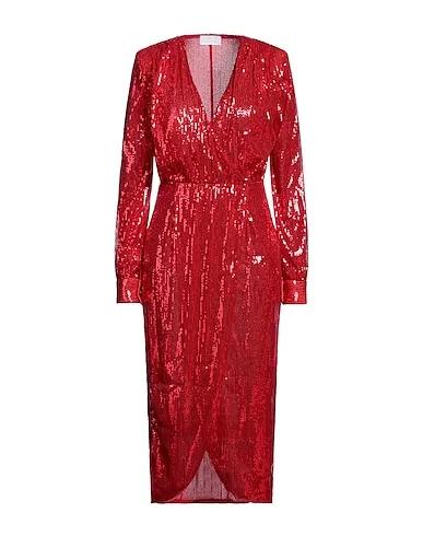 Red Tulle Midi dress