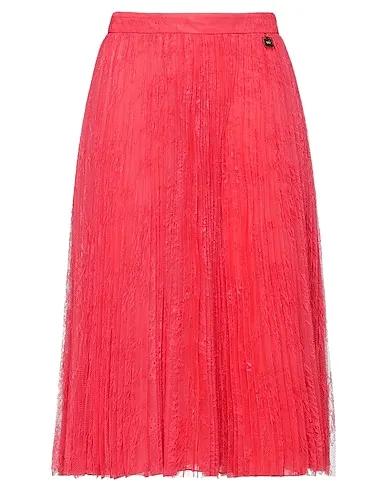 Red Tulle Midi skirt