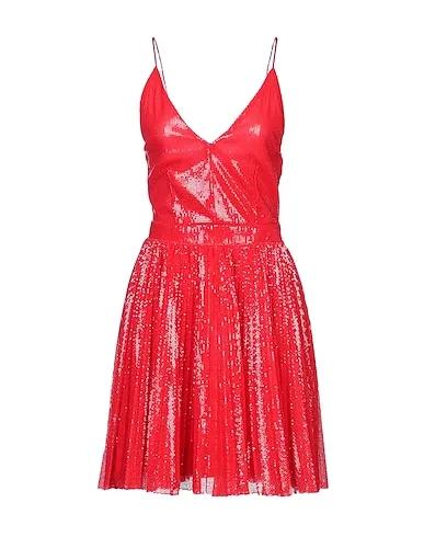 Red Tulle Pleated dress