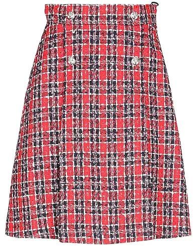 Red Tweed Midi skirt