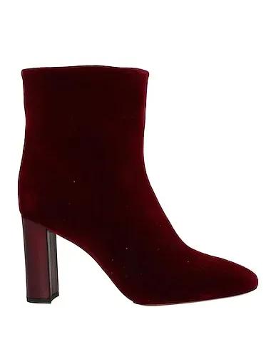 Red Velour Ankle boot