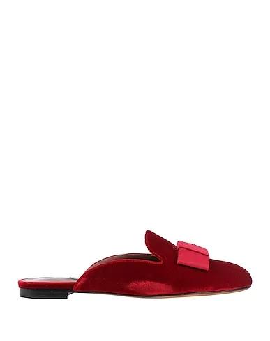 Red Velvet Mules and clogs