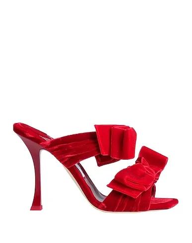 Red Velvet Sandals
