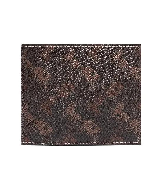 Refined Double Billfold in Horse and Carriage Coated Canvas