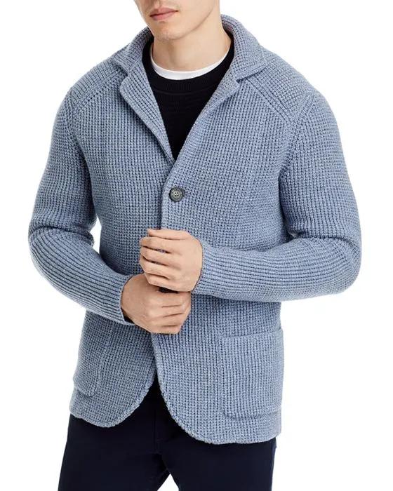 Regular Fit Merino Brenta Barley Stitch Sweater Jacket