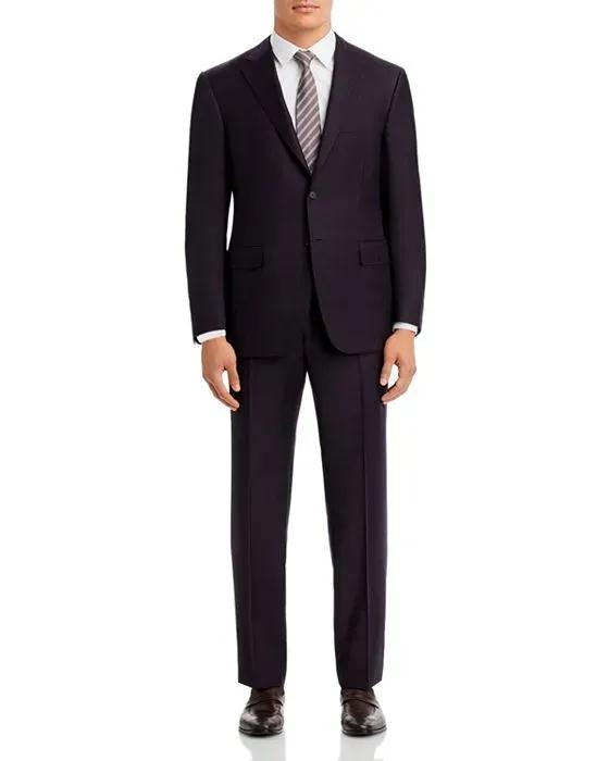 Regular Fit Purple with Subtle Navy Stencil Check Blazer