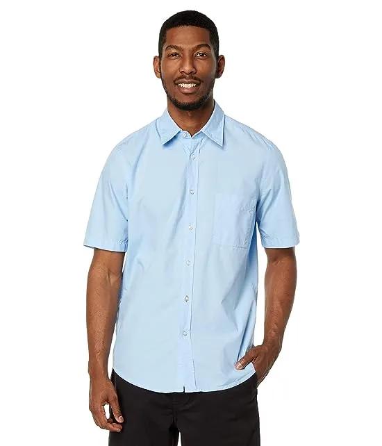 Regular Fit Short Sleeve Cotton Button-Down Shirt