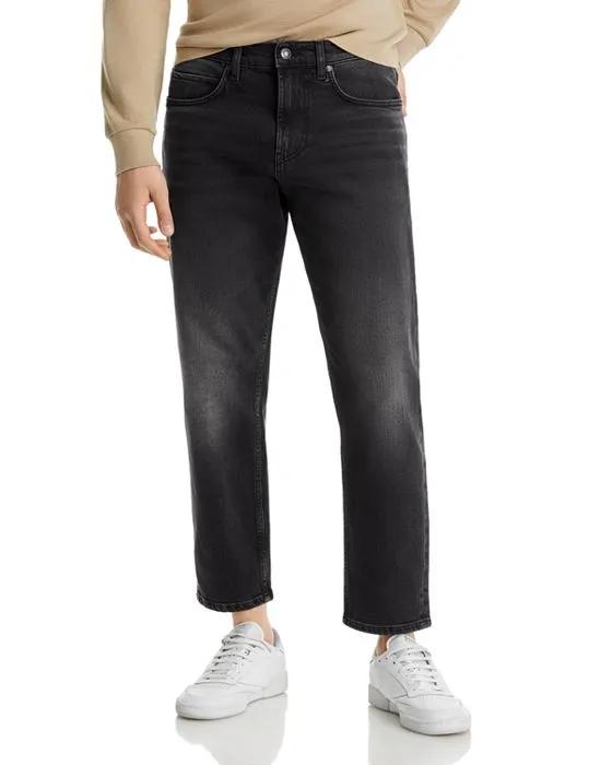 Regular Fit Straight Leg Cropped Jeans In Charcoal