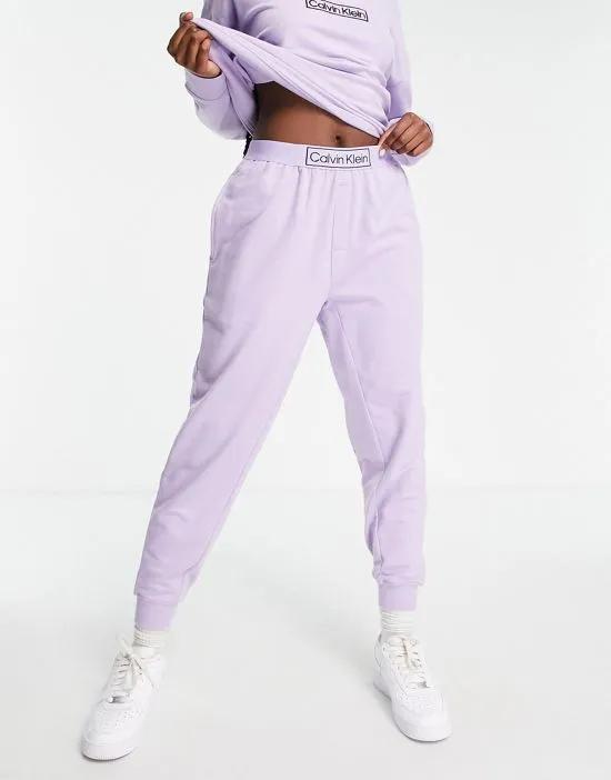 Reimagined Heritage sweatpants in lilac