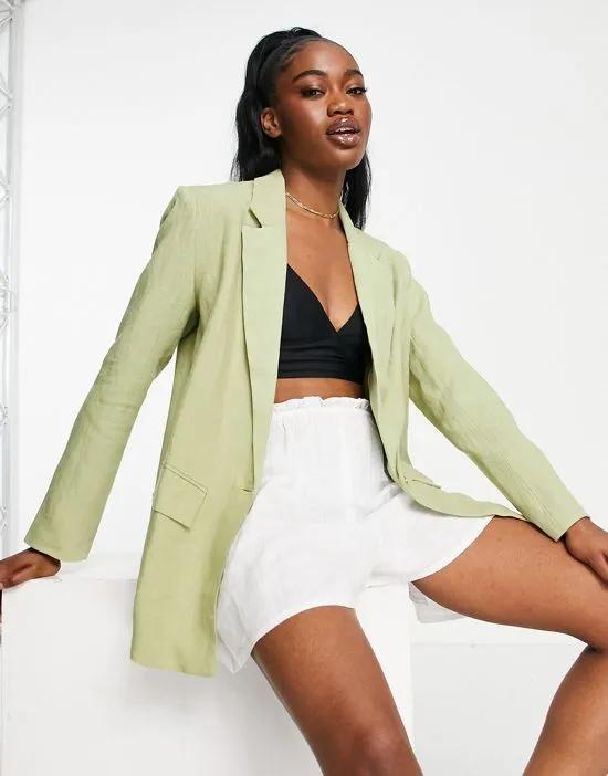 relaxed blazer in green