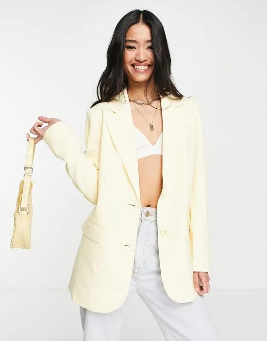 relaxed blazer in yellow