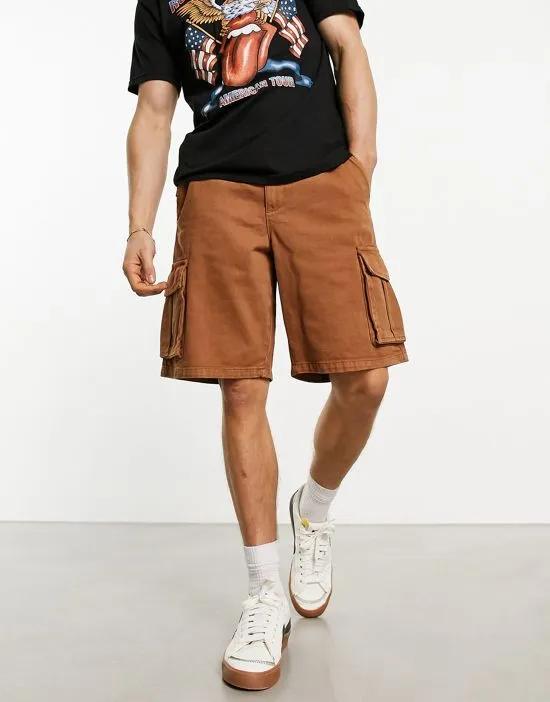 relaxed cargo shorts in rust
