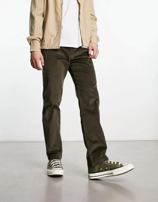 relaxed cord pants in khaki