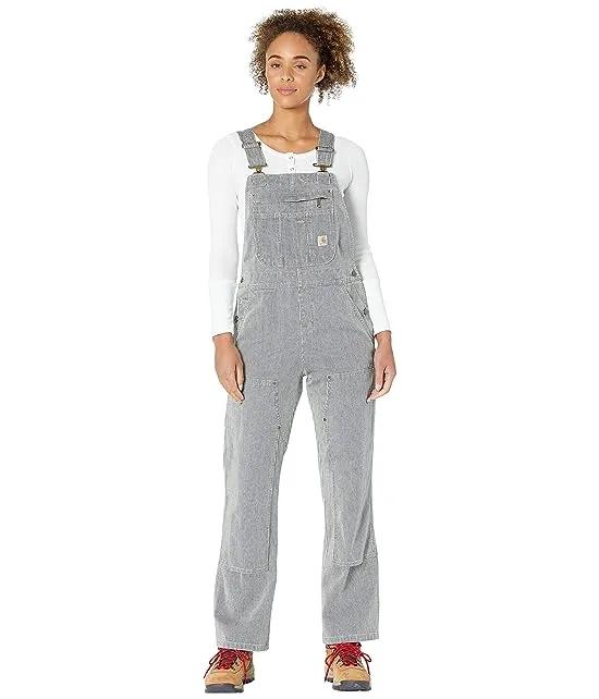 Relaxed Fit Denim Striped Bib Overall