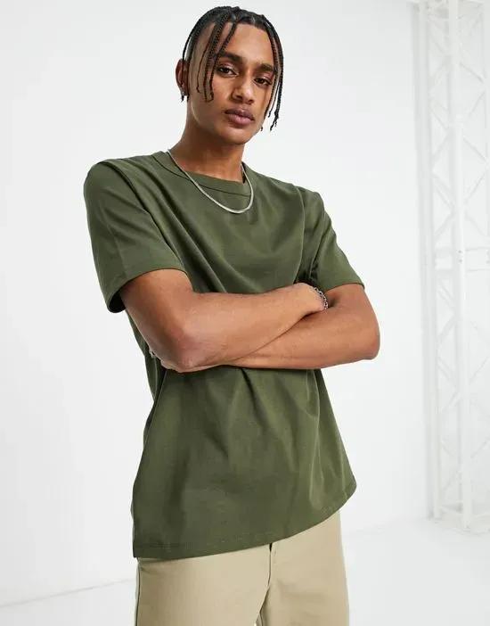 relaxed fit heavyweight t-shirt in khaki