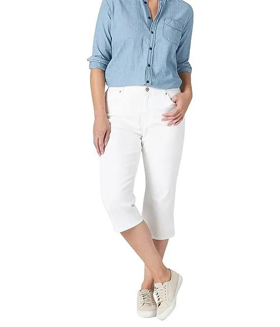 Relaxed Fit Mid-Rise Capris