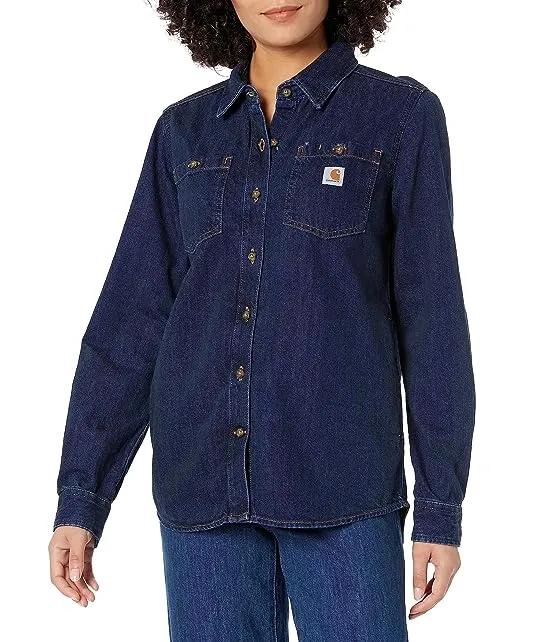Relaxed Fit Midweight Denim Overshirt