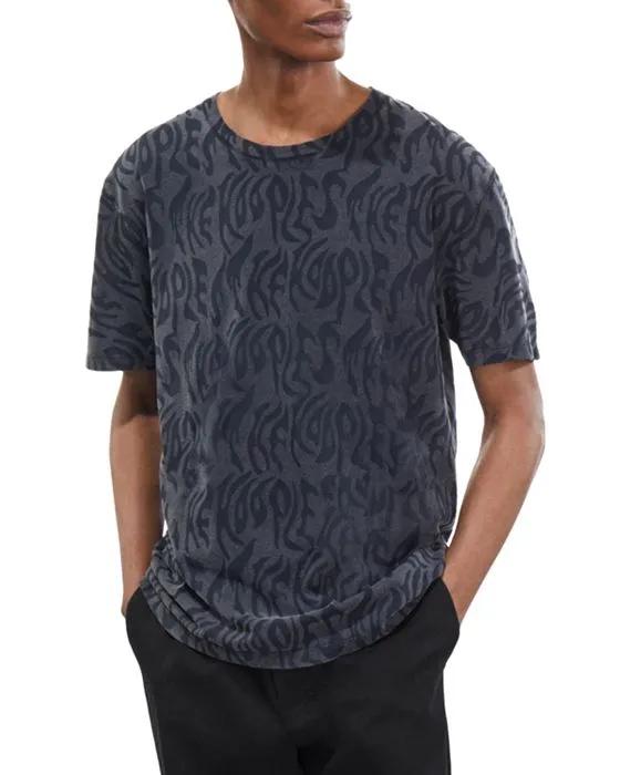 Relaxed Fit Printed Short Sleeve Crewneck Tee