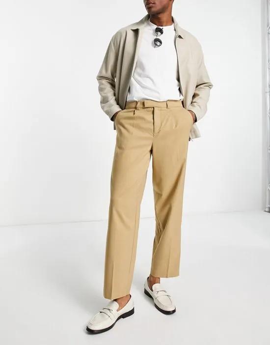 relaxed fit smart pants in camel