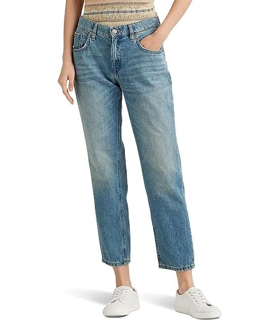 Relaxed Tapered Ankle Jeans in Salt Creek Wash