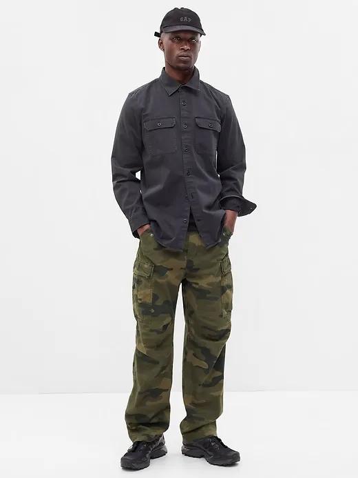 Relaxed Utility Cargo Pants with Washwell