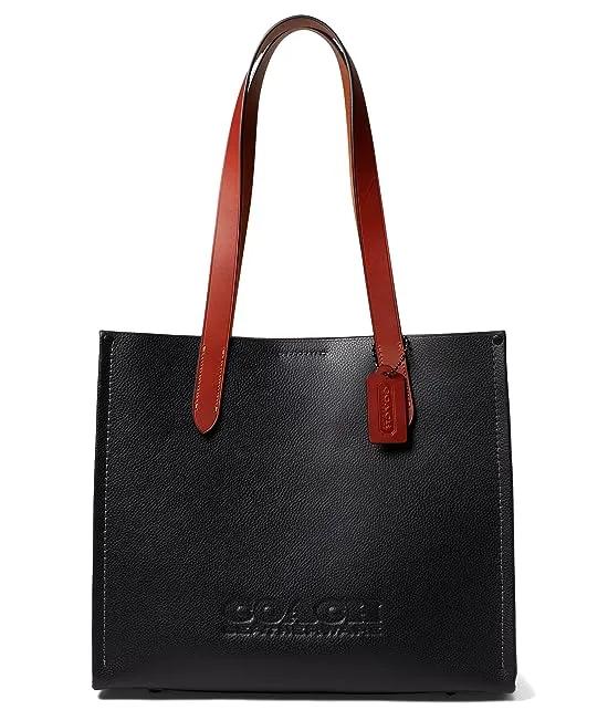 Relay Tote 34 in Pebble Leather