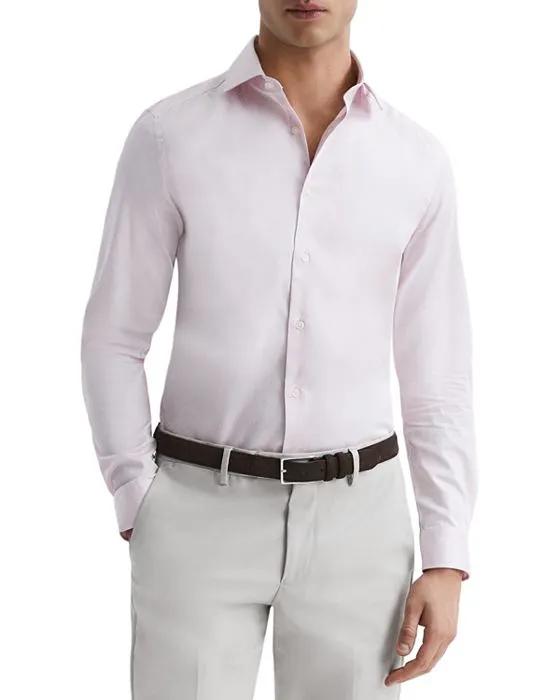 Remote Slim Fit Cotton Satin Shirt