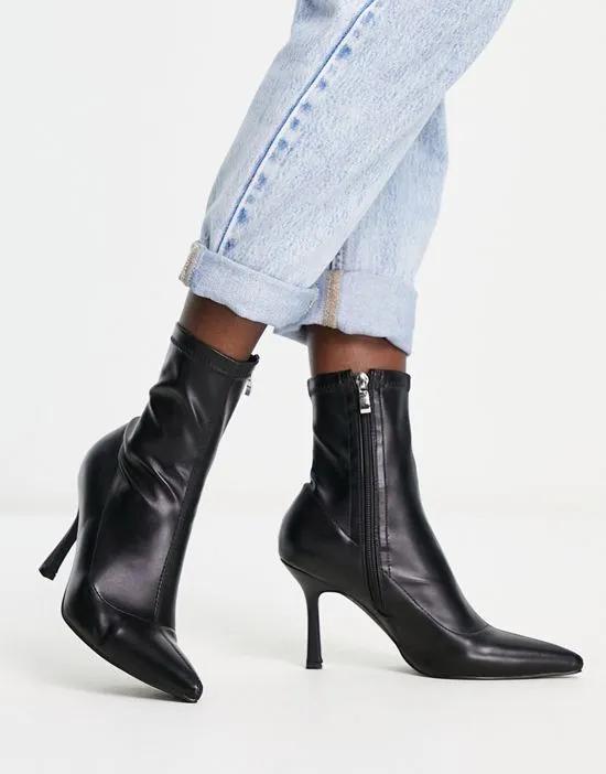 Renata stiletto heel ankle boots in black