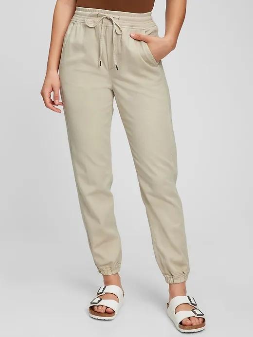 Ribbed Pull-On Joggers with Washwell
