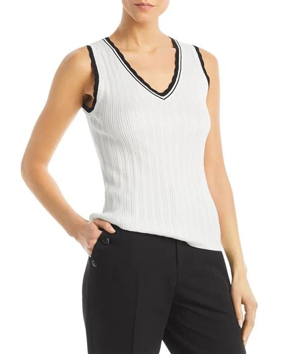 Ribbed Sweater Camisole Top