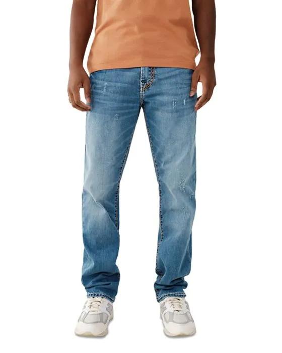 Ricky Flap Super T Straight Fit Jeans in Medium Blue 