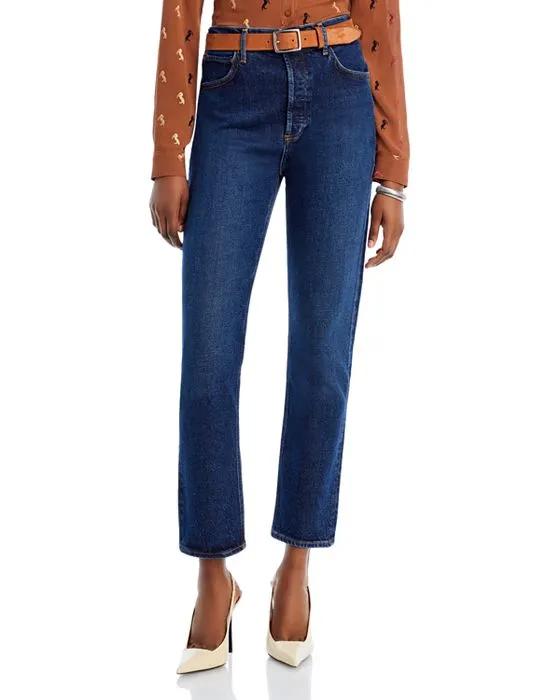 Riley High Rise Slim Jeans in Divided