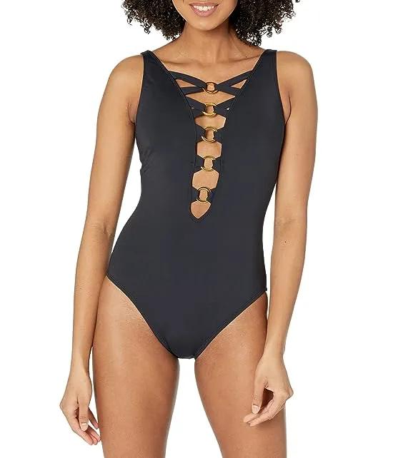 Ring Me Up Plunge Over-the-Shoulder One-Piece