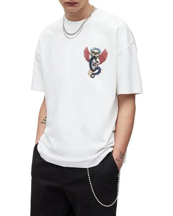 Road Rash Graphic Oversized Crewneck Tee