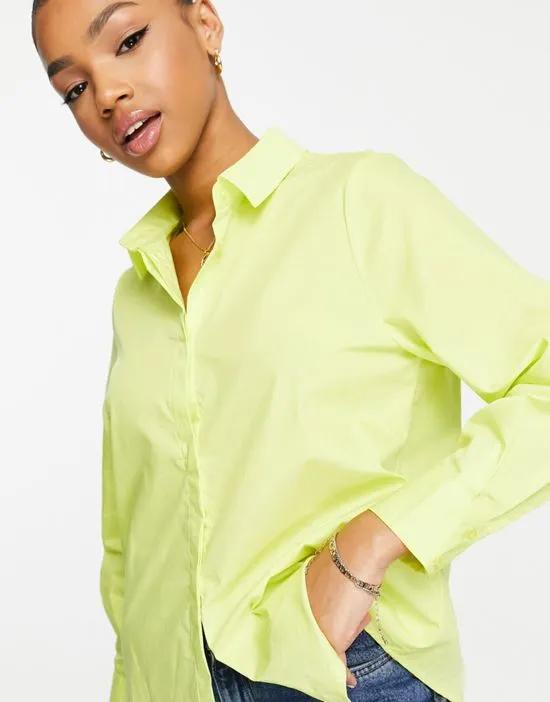 Robbia oversized shirt in bright green