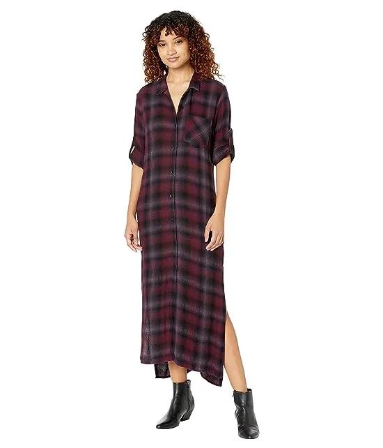 Rolled Sleeve Duster Dress