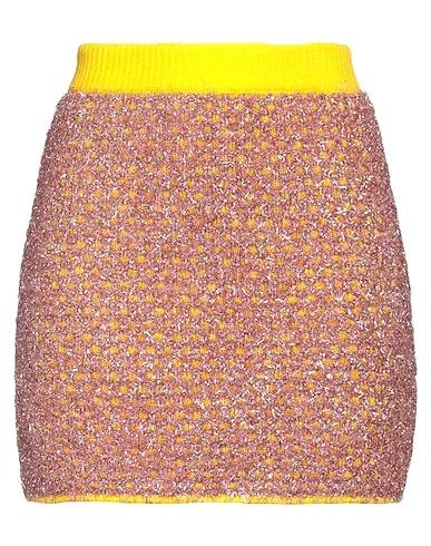 Rose gold Knitted Mini skirt