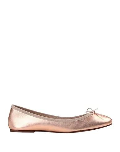 Rose gold Leather Ballet flats MONTI 