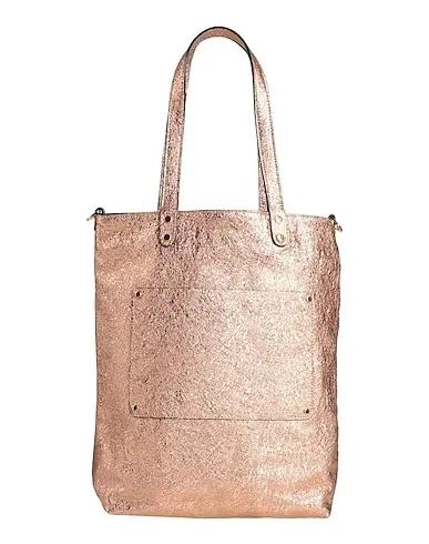 Rose gold Leather Handbag